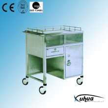 Edelstahl Krankenhaus Medizinische Anästhesie Trolley / Cart (Q-28)